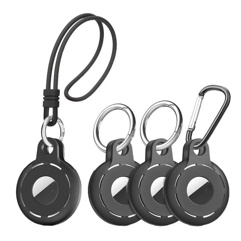 4Pcs For Apple Airtag Case Cover Anti-lost Keychain Ring Protective Case Style 1