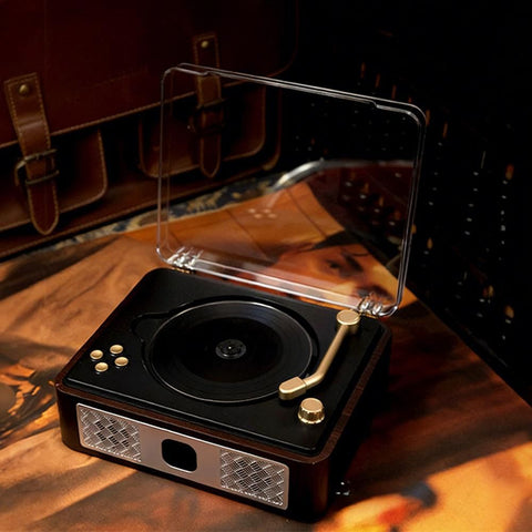 Retro CD Player with Speakers - Portable Bluetooth Music Player for Home Use
