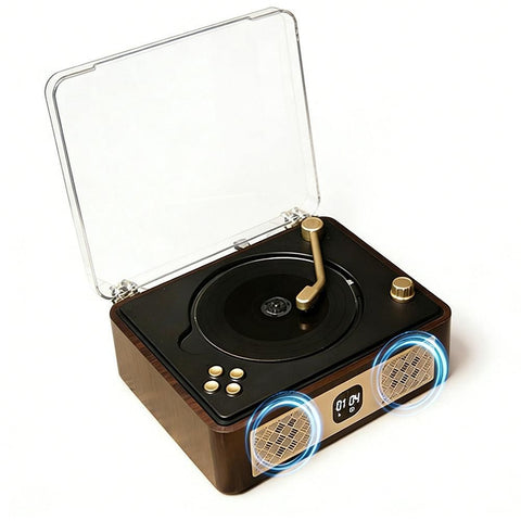 Retro CD Player with Speakers - Portable Bluetooth Music Player for Home Use