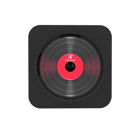 Wall-Mount Bluetooth CD Player LCD Display Music Player Home Audio Boombox Black