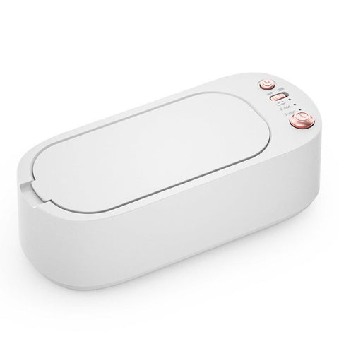 45KHz Ultrasonic Jewelry Cleaning Machine for Jewelry Eyeglasses Rings White