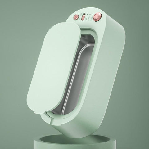 45KHz Ultrasonic Jewelry Cleaning Machine for Jewelry Eyeglasses Rings Green