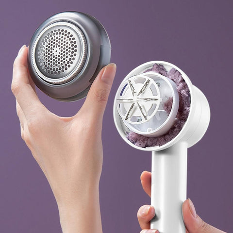 Fabric Shaver Lint Remover Rechargeable Electric Portable Sweater Defuzzer with 3 Speeds White