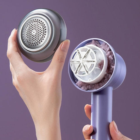 Fabric Shaver Lint Remover Rechargeable Electric Portable Sweater Defuzzer with 3 Speeds Purple