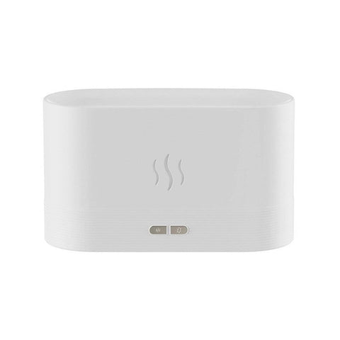 3D Flame Oil Diffuser Air Humidifier Noiseless Mist Aroma Diffuser White