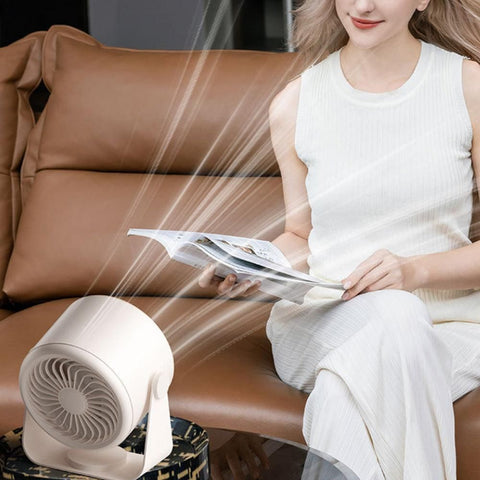 Digital Display Desk Fan Air Circulator Quiet Fan 100 Speeds Adjustable Table Fan for Camping Office Dorm Khaki