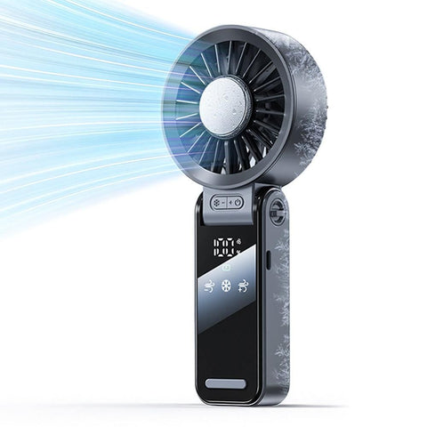 Handheld Foldable High-Speed Fan - Portable for Travel Outdoor Home and Office Dark Gray