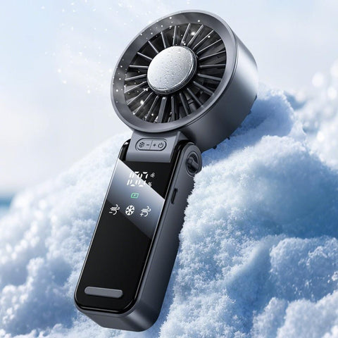 Handheld Foldable High-Speed Fan - Portable for Travel Outdoor Home and Office Dark Gray