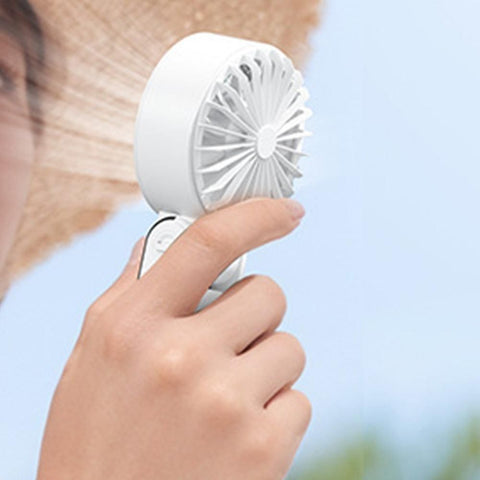 Handheld Foldable High-Speed Fan - Portable for Travel Outdoor Home and Office Off White