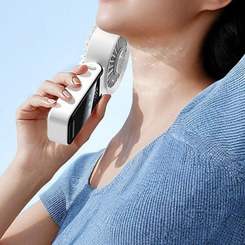 Handheld Foldable High-Speed Fan - Portable for Travel Outdoor Home and Office Off White
