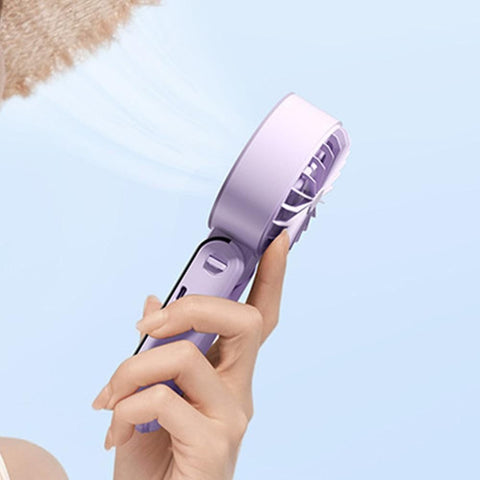 Handheld Foldable High-Speed Fan - Portable for Travel Outdoor Home and Office Lavender Purple
