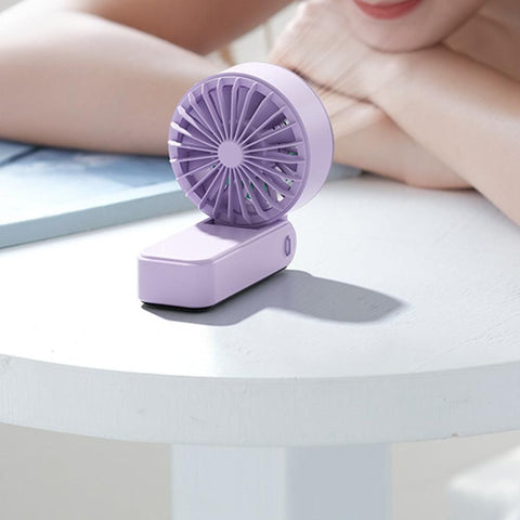 Handheld Foldable High-Speed Fan - Portable for Travel Outdoor Home and Office Lavender Purple