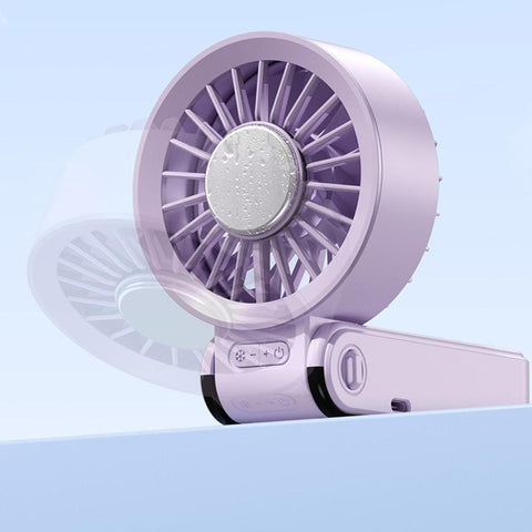 Handheld Foldable High-Speed Fan - Portable for Travel Outdoor Home and Office Lavender Purple