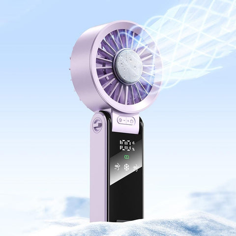 Handheld Foldable High-Speed Fan - Portable for Travel Outdoor Home and Office Lavender Purple