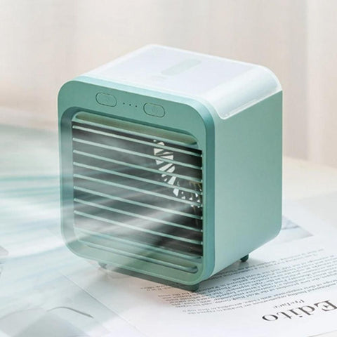 Portable Air Conditioner Fan 3 Speeds Cooling Humidifier Fan for Room Desk Bedroom Office Green
