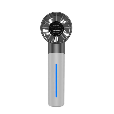 Portable High-Speed USB Mist Fan - Rechargeable Cooling Fan for Travel Office & Home Gray