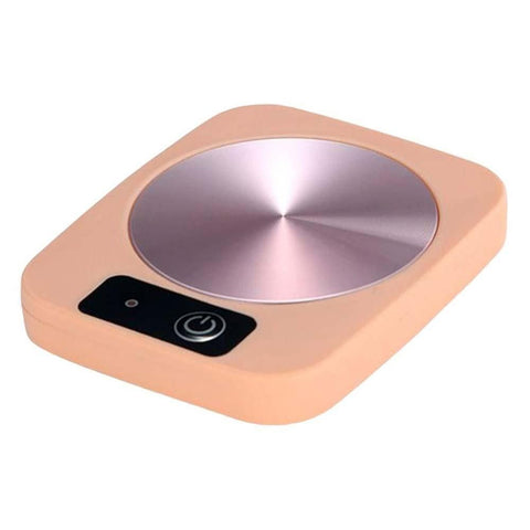 Electric Coffee Mug Warmer Milk Food Hot Plate Cup Warmer for Home Office Pink
