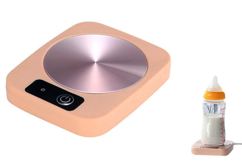 Electric Coffee Mug Warmer Milk Food Hot Plate Cup Warmer for Home Office Pink