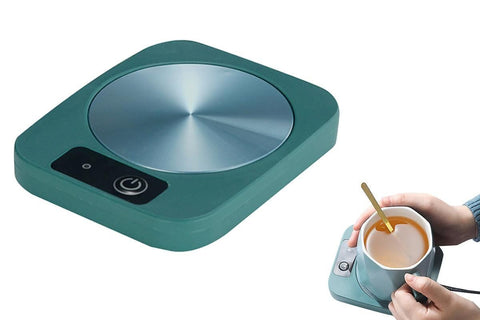 Electric Coffee Mug Warmer Milk Food Hot Plate Cup Warmer for Home Office Green