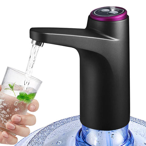 Electric Water Dispenser Pump Automatic Water Bottle Pump for Universal Bottle Black
