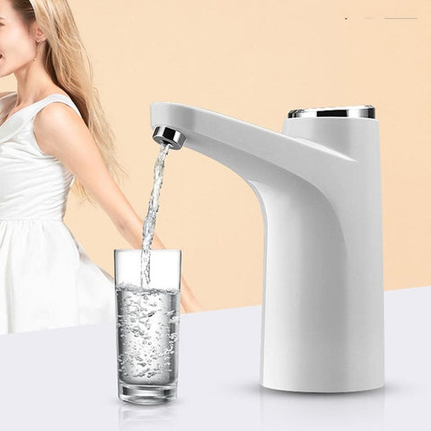 Electric Water Dispenser Pump Automatic Water Bottle Pump for Universal Bottle White