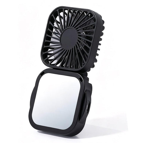 Mini Foldable Neck Hanging Fan Portable USB Rechargeable Personal Cooler Pink