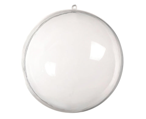 5Pcs Xmas Ball Transparent Fillable Shatterproof-9cm