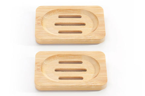 2PCS Wood Soap Dish Storage Soap Holder Soap Tray For Home Bathroom