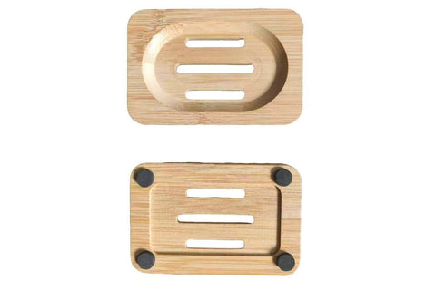 2PCS Wood Soap Dish Storage Soap Holder Soap Tray For Home Bathroom