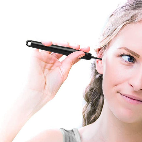 16pcs Ear Wax Remover Tool Reusable Spiral Ear Wax Remover Silicone Ear Cleaner for Adults Kids -Black