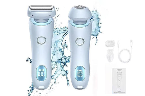 2Pcs Dusk Glide Pro 3.0 Dusk Razor For Women Electric Waterproof Shaver Duskofficial Razor-Blue