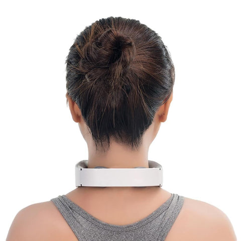 2pcs Neck Massager with Heat Portable Cordless 6 Modes 9 Levels Electric Neck Massage Tool