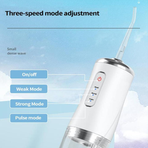 2pcs Water Dental Flosser Electric Water Cordless Cordless Teeth Cleaner for Home Travel -White and Pink