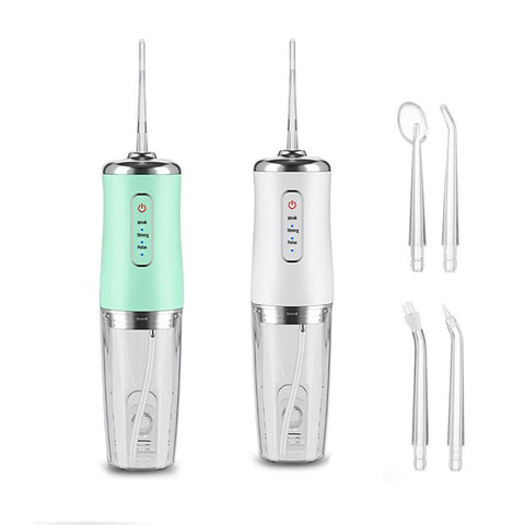 2pcs Water Dental Flosser Electric Water Cordless Cordless Teeth Cleaner for Home Travel -White and Pink