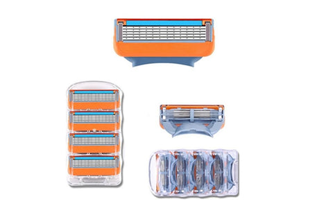 2 Sets of 4 Pcs Replacement 5 Blades Razor Blades for Men Razor Refills for Gillette