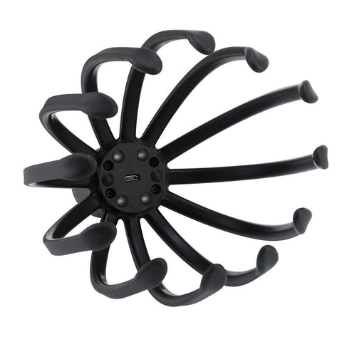 Head Scalp Massager Electric Octopus Claw Scalp Massage Tool Portable Muscle Relaxation Equipment -Black