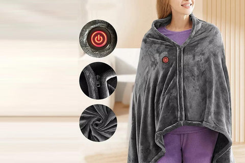 Heated Shawl Wraps for Women USB Wireless Heated Blanket with 3 Heating Levels