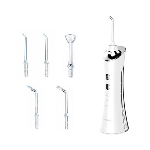 Water Dental Flosser Teeth Cleaner Rechargeable Water-resistant Cordless Water Dental Flosser for Home Travel -Blue