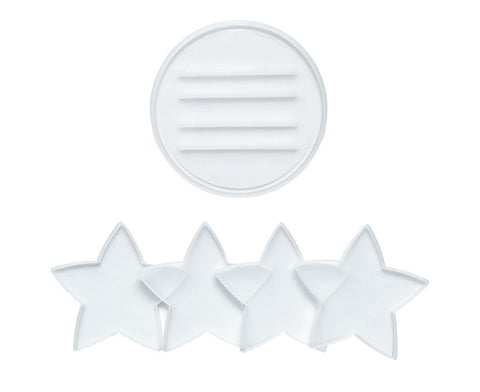 1 Set Star Shape Coaster Mold - Transparent