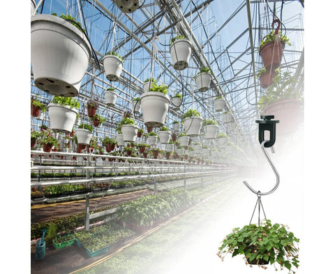 1 Set Plant Hanging Hook S-shaped - Green