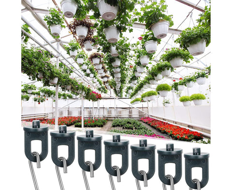 1 Set Plant Hanging Hook S-shaped - Green