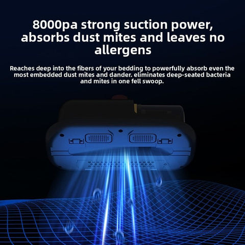 Home Handheld Dust Mite Vacuum Cleaner, High-Frequency Dual-Beating + UV Sterilization, Cordless Portable Dust Mite Remover for Mattresses and Sofas, Cordless Portable Dust Mite Remover for Mattresses and Sofas - Red