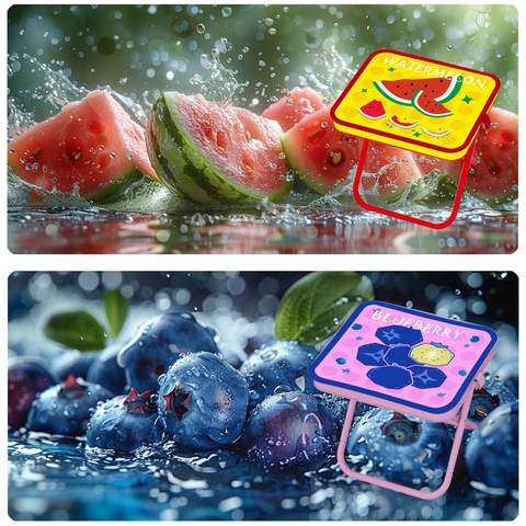 Portable folding camping chair,  versatile folding chair for outdoor fishing, waiting in line, and picnics - Colorful Strawberry Pattern