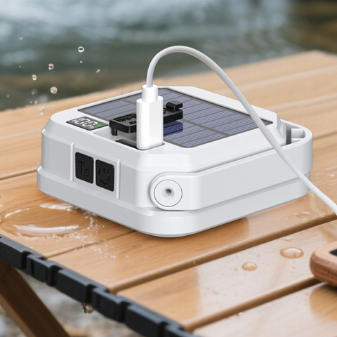 Solar Camping Light, 3-Level Color Temperature Adjustment, Waterproof Long-Lasting Outdoor Emergency Mood Light - White