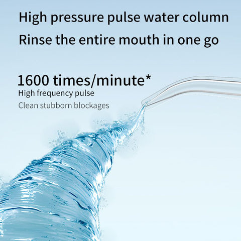 Portable Electric Water Flosser, 3-Speed High-Pressure, Orthodontic Home Oral Care Water Flosser - White