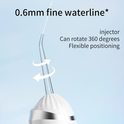 Portable Electric Water Flosser, 3-Speed High-Pressure, Orthodontic Home Oral Care Water Flosser - White