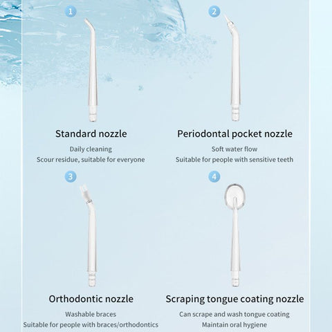 Portable Electric Water Flosser, 3-Speed High-Pressure, Orthodontic Home Oral Care Water Flosser - Black