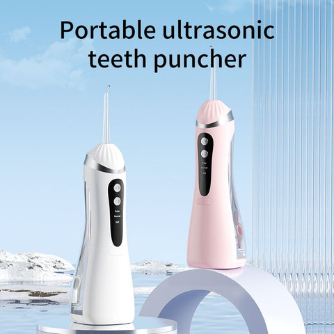 Portable Electric Water Flosser, 3-Speed High-Pressure, Orthodontic Home Oral Care Water Flosser - Blue