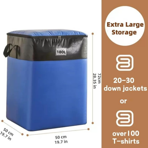 4-Pack 180L Extra-Large Storage Bags, Heavy-Duty, Wear-Resistant, Waterproof Moving Bags - Yellow