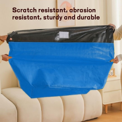 4-Pack 180L Extra-Large Storage Bags, Heavy-Duty, Wear-Resistant, Waterproof Moving Bags - Yellow